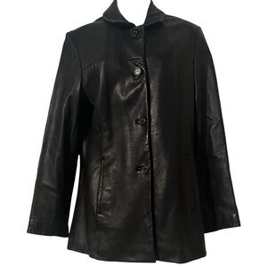 Couture by J. Park Women's Soft Lambskin Leather Jacket in Black Sz M